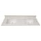 Msi Carrara Sky 61"x22"  Double Bowl Engineered Marble Vanity Top ZOR-DBVANS-6122-0002 - alternate 1